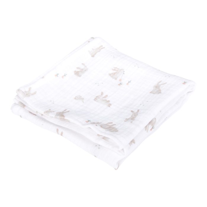 Little Dutch Komplet 2 tetra pleničk muslin Baby Bunny