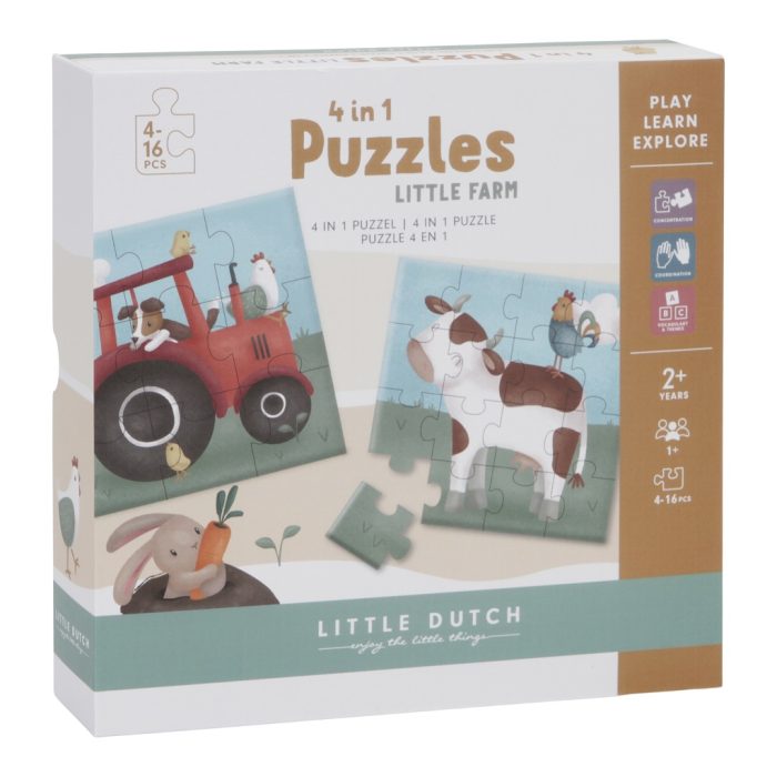 Little Dutch Puzzle Little Farm 4v1