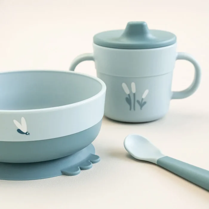 Done by Deer - Prvi jedilni set Foodie Elphee, Blue