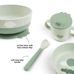 Done by Deer - Prvi jedilni set Foodie Happy clouds, Green