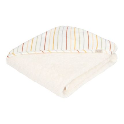 Little Dutch Brisača s kapuco Vintage Sunny Stripes 100x100cm