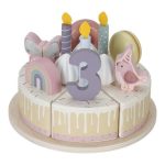 Little Dutch Lesena rojstnodnevna torta Pink