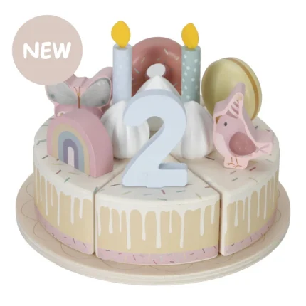 Little Dutch Lesena rojstnodnevna torta Pink