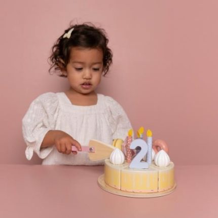Little Dutch Lesena rojstnodnevna torta Pink
