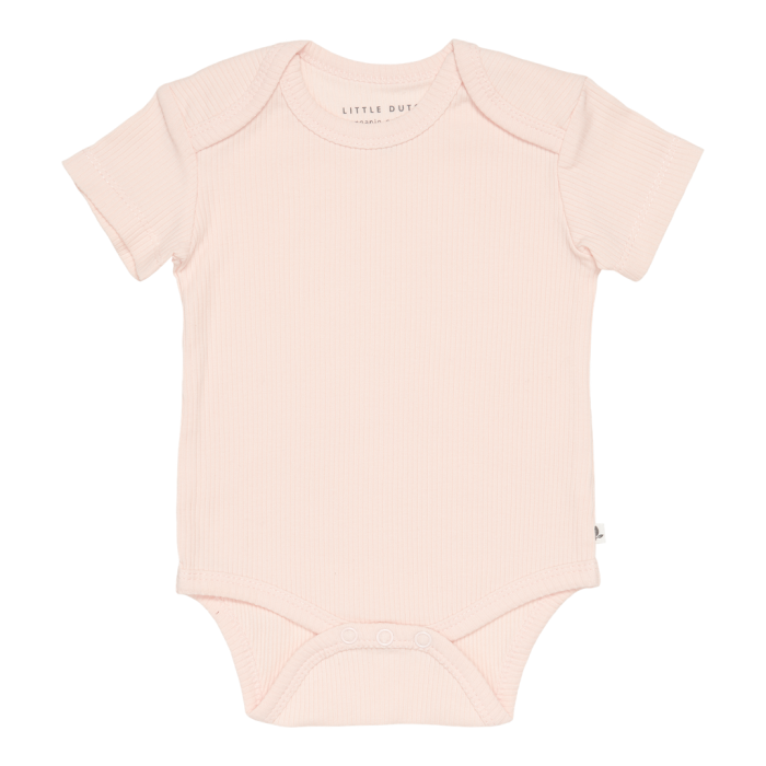 Little Dutch Bodi kratek rokav iz organskega bombaža, Pink 74-80