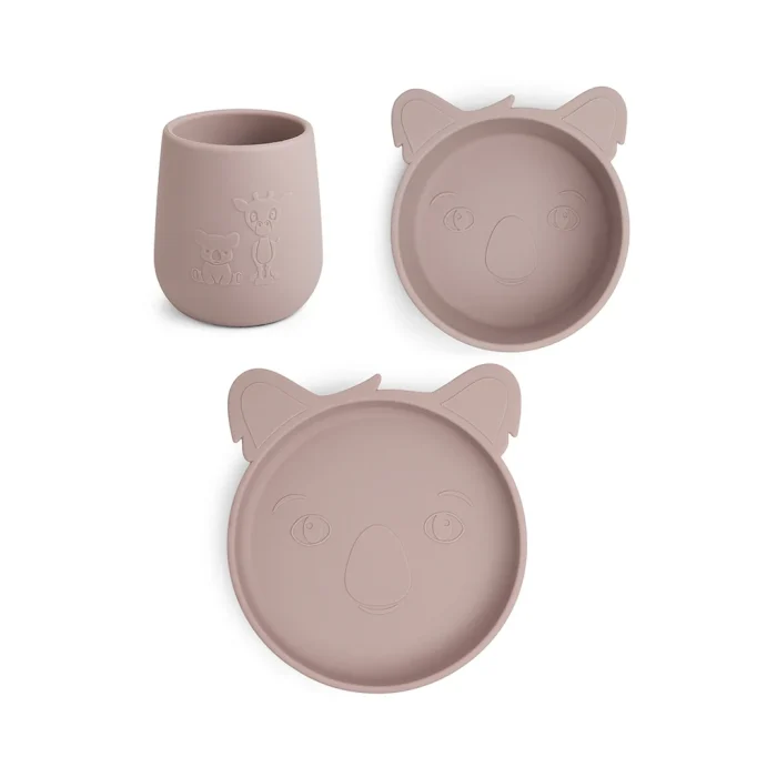 Nuuroo Silikonski 3-delni jedilni set Judi Koala Woodrose